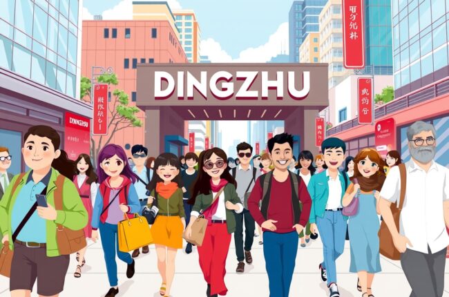 Иностранцы в городе Динчжоу (Dingzhou) на фоне местных достопримечатостей для групп WeChat.