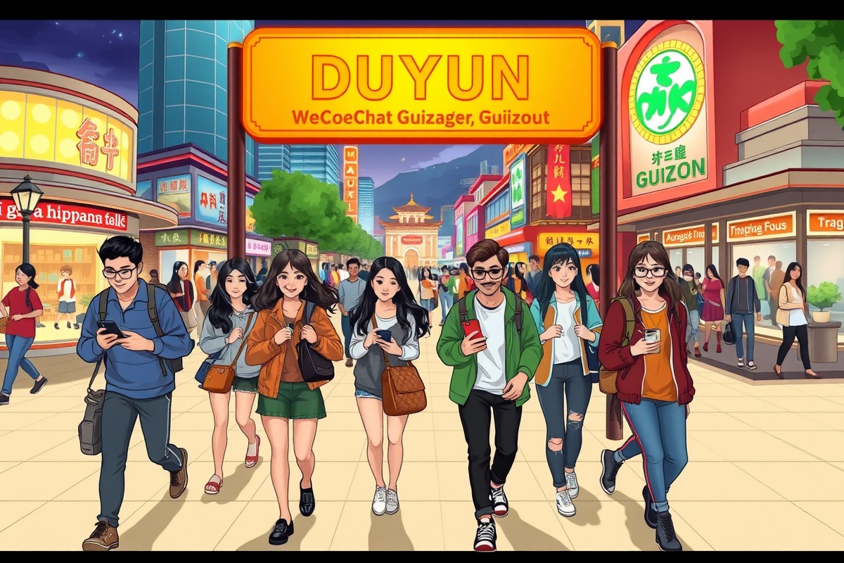 Иностранцы на улицах Дюина 都匀市, Guizhou 贵州, участвующие в WeChat группах.