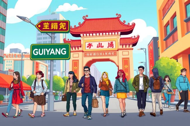 Иностранцы на улице Guiyang (贵阳市), WeChat группы для сообщества
