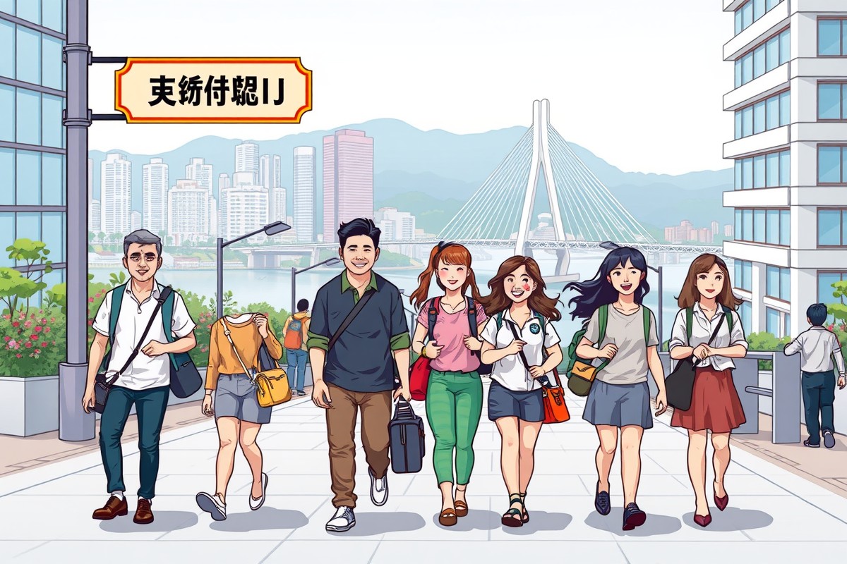 иностранцы на улице города, пляж Хайкоу, для групп WeChat