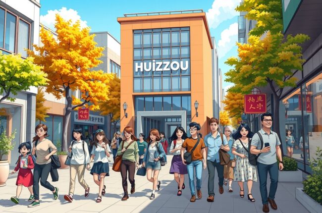 Иностранцы в городе Хуэйчжоу (Huizhou 惠州市) для групп WeChat.